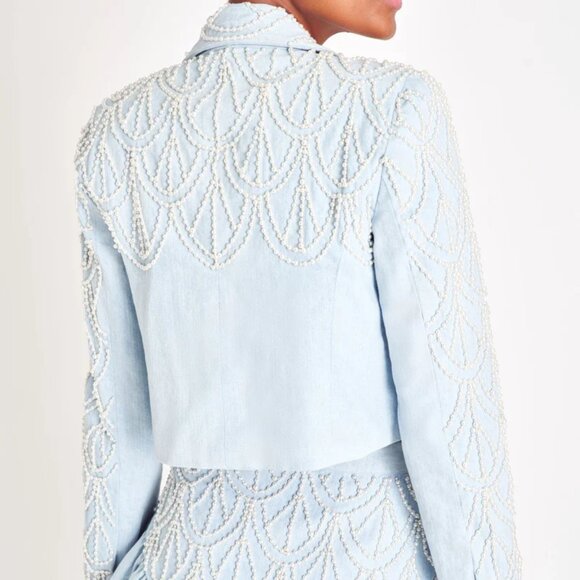 LOVESHACKFANCY CARTERIO CROP BLAZER - Picture 3 of 6